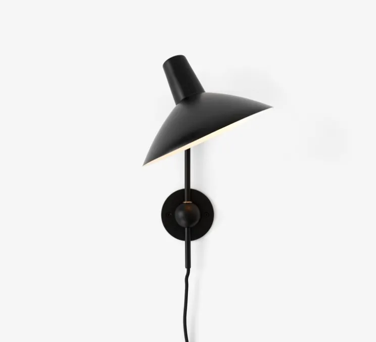 Applique murale, Tripod HM12, noir mat, L21,6cm, H35,2cm - Andtradition