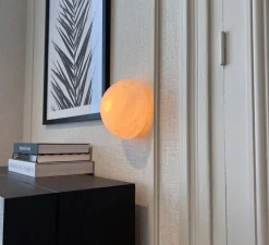 Applique murale, Triton, Albâtre, laiton, Ø24cm, H15,5cm - Eichholtz