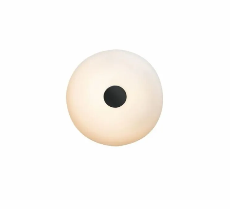 Applique murale, Tropico Piccola, noir, LED, 3000K, 2200lm, Ø24cm, H7,3cm - Fontanaarte