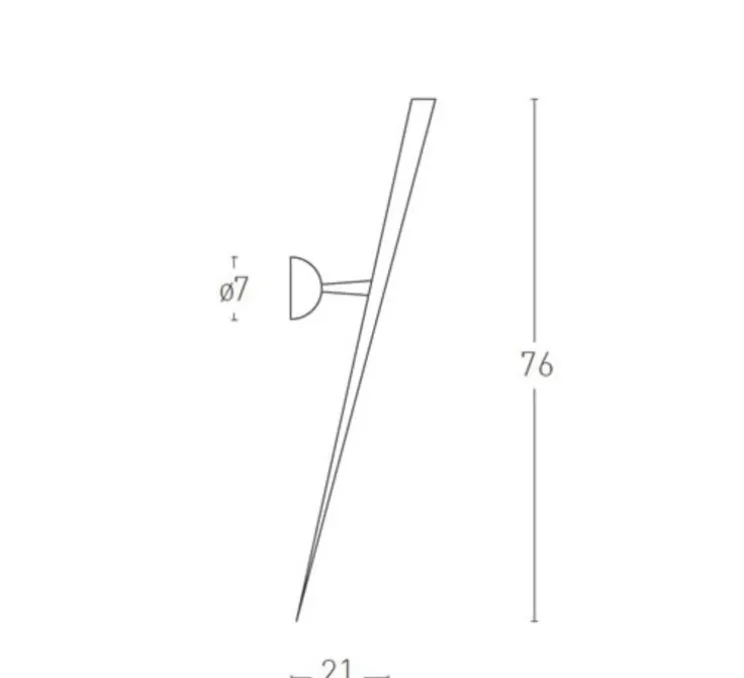 Applique murale, Trylon, blanc, LED, dim, 2700k, 540 lm, Ø7cm, H76cm - Lumen Center Italia