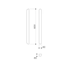 Applique murale, Tub 65, Albâtre, LED, LED, 2700K, 235lm, Ø4cm, H65cm - Contain