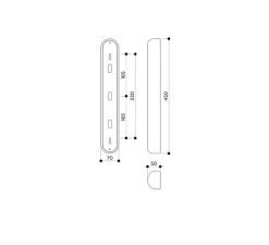 Applique murale, Tub 45 Wide, Albâtre, LED, 2700K, 235lm, L7cm, H45cm - Contain