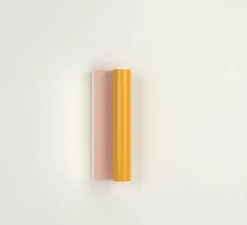 Applique murale, Tube and Rectangle, orange, rose, LED, 2700K, 200 lm, L10cm, H30cm - Atelier Areti