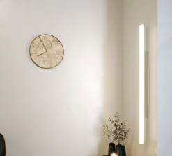 Applique murale, Tubi, verre opalin, base blanche, IP40, LED, 2700K, 3500 lm, Ø6,2cm, H113cm - Beneito Faure