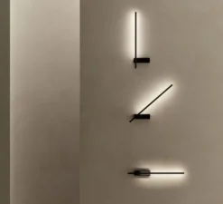 Applique murale, Tubs, noir, LED, 3000k, 428 lm, L5,2cm, H60cm - LEDs C4