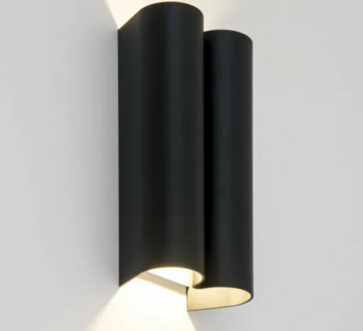 Applique murale, Twerkit Double, dimmable, noir, LED, 2700 K, 2x550 lm, Ø11cm, H22cm - Dark