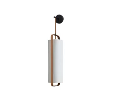 Applique murale, Twiggy, blanc, cadre cuivré, L12,5cm, H68cm - DesignHeure