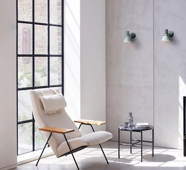 Applique murale, TYPE 80, gris clair mat, L26,5cm, H14,5cm - Anglepoise