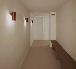 Applique murale, U1-L, rouge brique, L9cm, H20cm - Owen