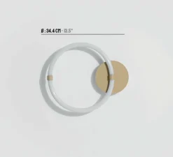 Applique murale, Unseen, applique O, LED, dim, 2700K, 660 lm, Ø34,4cm, H7cm - Petite Friture