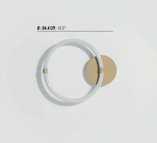 Applique murale, Unseen, applique O, LED, dim, 2700K, 660 lm, Ø34,4cm, H7cm - Petite Friture