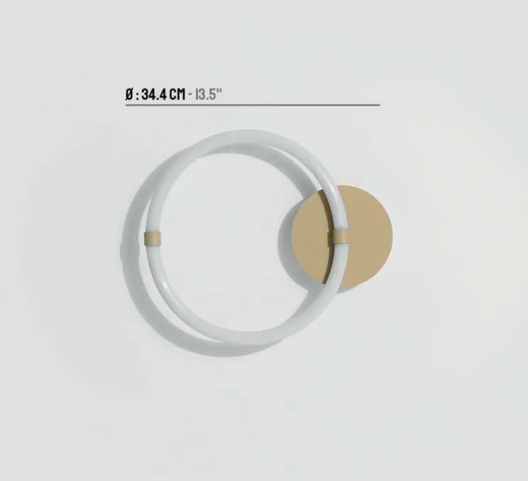 Applique murale, Unseen, applique O, LED, dim, 2700K, 660 lm, Ø34,4cm, H7cm - Petite Friture