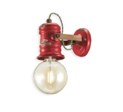 Applique murale, Urban C1843, rouge vintage, L13cm, H14cm - Ferroluce