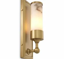 Applique murale, Valentine, albâtre, laiton, L11,5cm, H38cm - Eichholtz