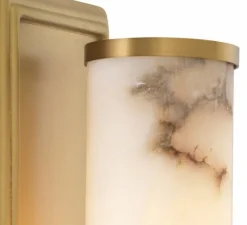 Applique murale, Valentine, albâtre, laiton, L11,5cm, H38cm - Eichholtz