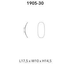 Applique murale, Vela, blanc, LED, dim, 2700K, 1500 lm, L17,5cm, H40,5cm - Penta