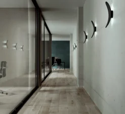 Applique murale, Vela, noir, LED, dim, 2700K, 1500 lm, L17,5cm, H40,5cm - Penta