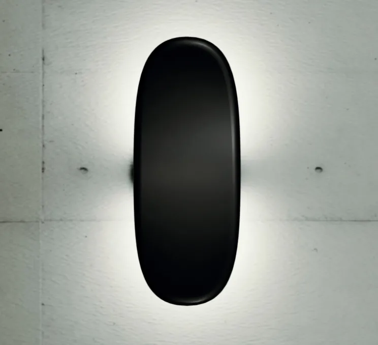Applique murale, Vela, noir, LED, dim, 2700K, 1500 lm, L17,5cm, H40,5cm - Penta