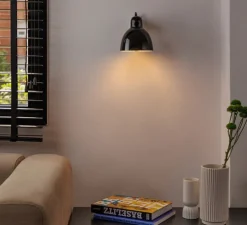 Applique murale, Venice, noir, L16cm, H18cm - Faro