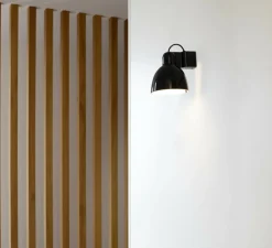 Applique murale, Venice, noir, L16cm, H18cm - Faro