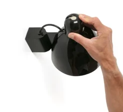 Applique murale, Venice, noir, L16cm, H18cm - Faro