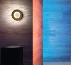 Applique murale, Vera 26, cuivre bronze, blanc, LED, 2700k, 2598lm, Ø26cm, P7cm - Icone