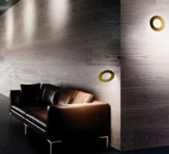 Applique murale, Vera 26, cuivre bronze, blanc, LED, 2700k, 2598lm, Ø26cm, P7cm - Icone