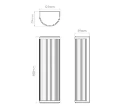 Applique murale, Versailles 400, or mat, LED, IP44, dim, 3000K, 658 lm, L12,5cm, H40cm - Astro