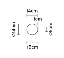 Applique murale, Versioni G9, blanc, IP44, Ø14cm, P15cm - Fabbian