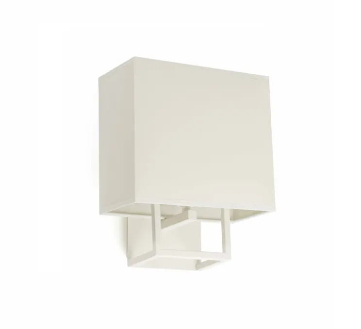 Applique murale, Vesper, blanc, beige, L22cm, H26,5cm - Faro