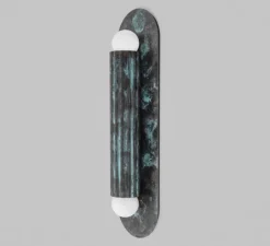 Applique murale, Vesta MD, vert-de-gris, L10,5cm, H38cm - Schwung
