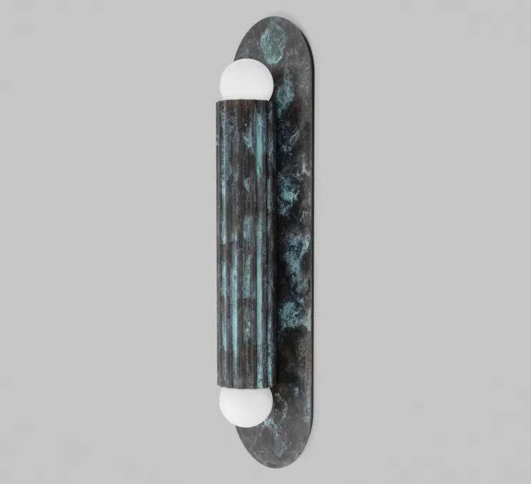Applique murale, Vesta MD, vert-de-gris, L10,5cm, H38cm - Schwung