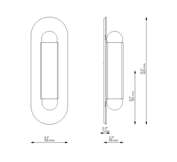 Applique murale, Vesta SM, or ombré, L10,5cm, H30,5cm - Schwung
