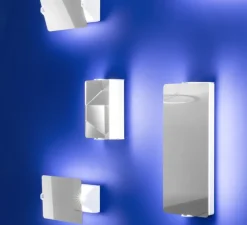 Applique murale, Volet Pivotant Double, inox, LED, 3000K, 2000lm, L34cm, H13cm - Nemo Lighting