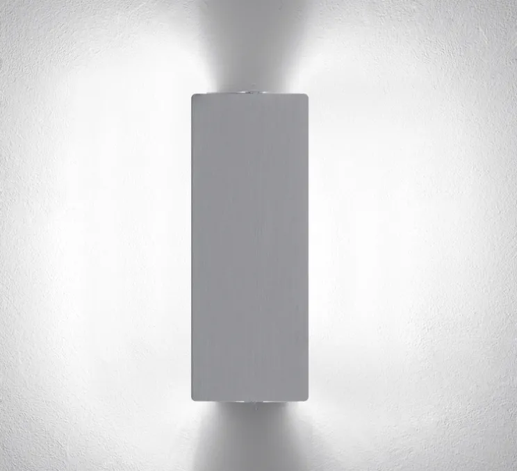 Applique murale, Volet Pivotant Double, Blanc-aluminium, LED, 3000K, 585lm, L34cm, H13cm - Nemo Lighting