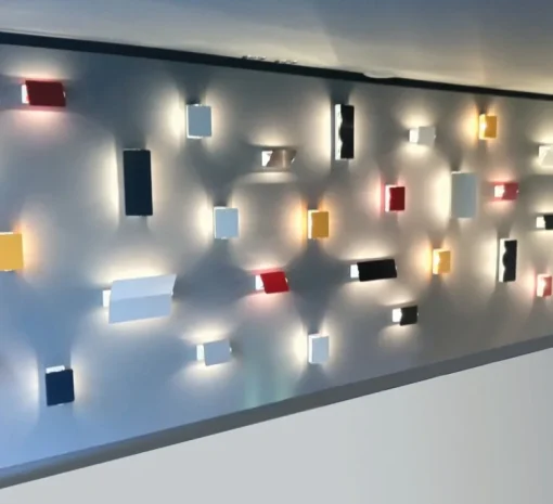 Applique murale, Volet Pivotant Double, Blanc-aluminium, LED, 3000K, 585lm, L34cm, H13cm - Nemo Lighting