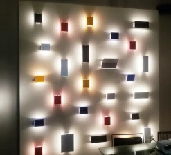 Applique murale, Volet Pivotant Double, Blanc-aluminium, LED, 3000K, 585lm, L34cm, H13cm - Nemo Lighting