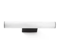 Applique murale, Volga 310, noir, IP44, LED, 3000K, 469lm, Ø4cm, H31cm - FARO