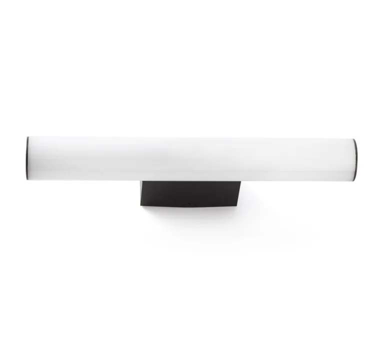 Applique murale, Volga 310, noir, IP44, LED, 3000K, 469lm, Ø4cm, H31cm - FARO