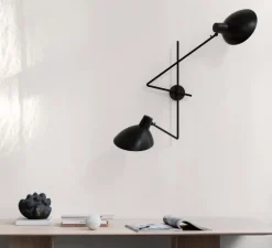 Applique murale, VV Cinquanta Twin, noir, L113cm, H53,8cm - Astep