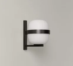 Applique murale, Wally Cestita, noir, IP54, Ø22cm, H24cm - Santa & Cole