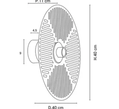Applique murale, Waterlily, laiton, Ø40cm, P11cm - Market Set