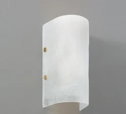 Applique murale, Whistler ,verre soufflé, laiton, IP44, L14cm, H30cm - CTO lighting