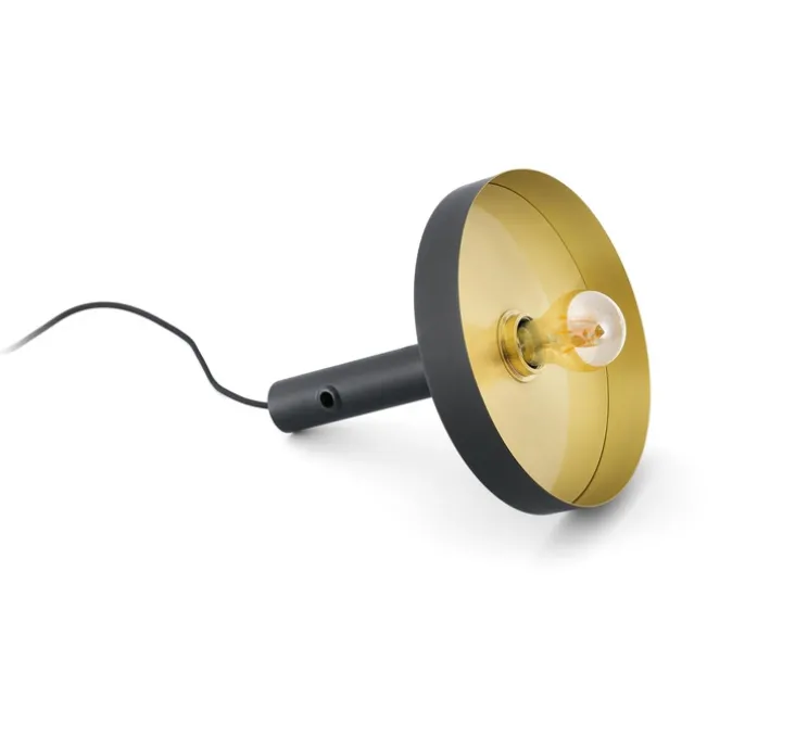 Applique murale, Whizz, monte & baisse, noir, or, H84cm, P43cm - FARO