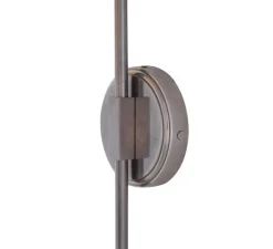 Applique murale, Winslow double, Argent antique, globe transparent, L37cm, H67cm - Mullan Lighting