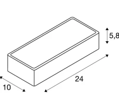 Applique murale, WL 149, blanc, LED, dim, 3000K, 1080 lm, L24cm, H5,8cm - SLV