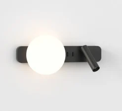 Applique murale, Zeppo Reader, noir mat, L15cm, H34cm - Astro