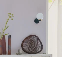 Applique murale, Zoé noir/laiton, noir et or, en saillie, L12cm, H17,5cm - Daniel Gallo