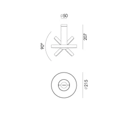 Applique, orientable, LED, Bead downlight, noir, LED, 2100 to 3000K, 1350lm, Ø27,5cm, H21,7cm - TONONE