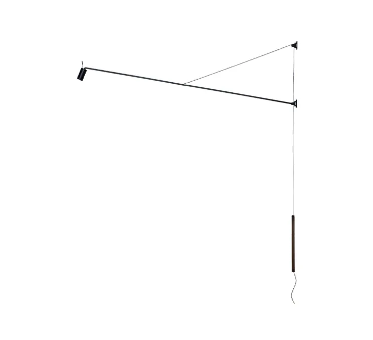 Applique, orientable, Swan, noir mat, LED, 2700K, 839lm, L10cm, H165cm - Nemo Lighting